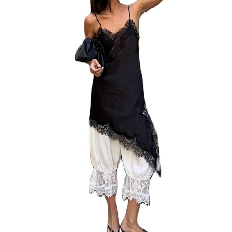 Floral Lace Satin High Low Top™