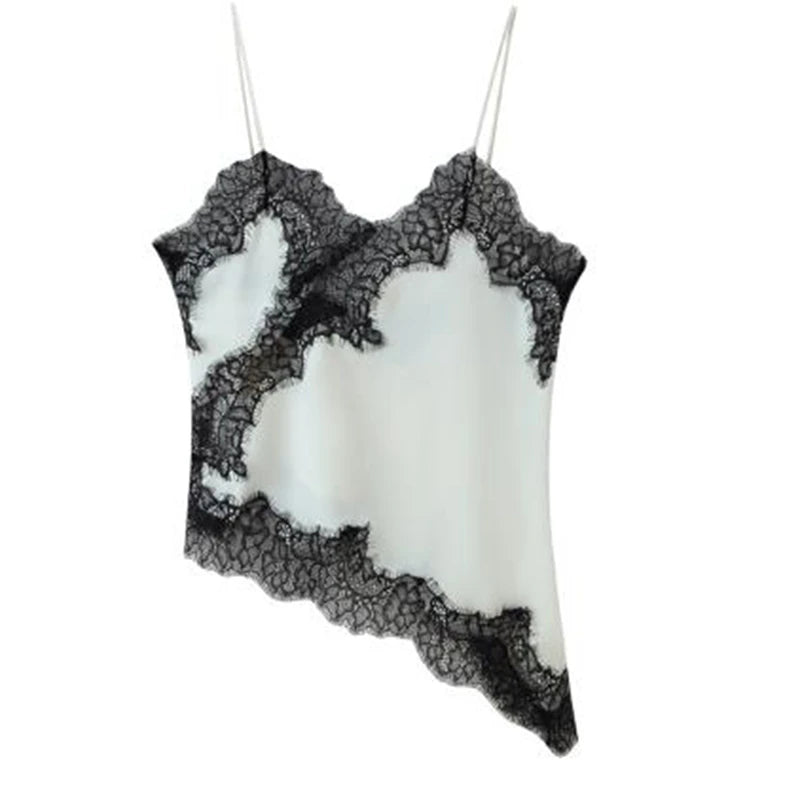 Floral Lace Satin High Low Top™