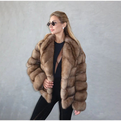 Patchwork Plush Faux Fur Coat™