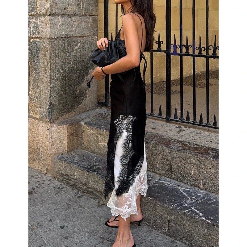 Floral Lace Satin High Low Top™