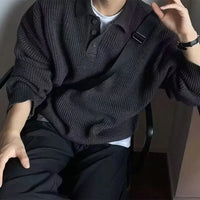 Knitted Long Sleeve Polo Shirt™