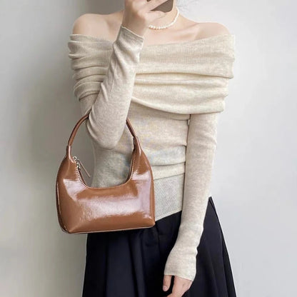 Chic Cozy Off-Shoulder Knit Pullover™