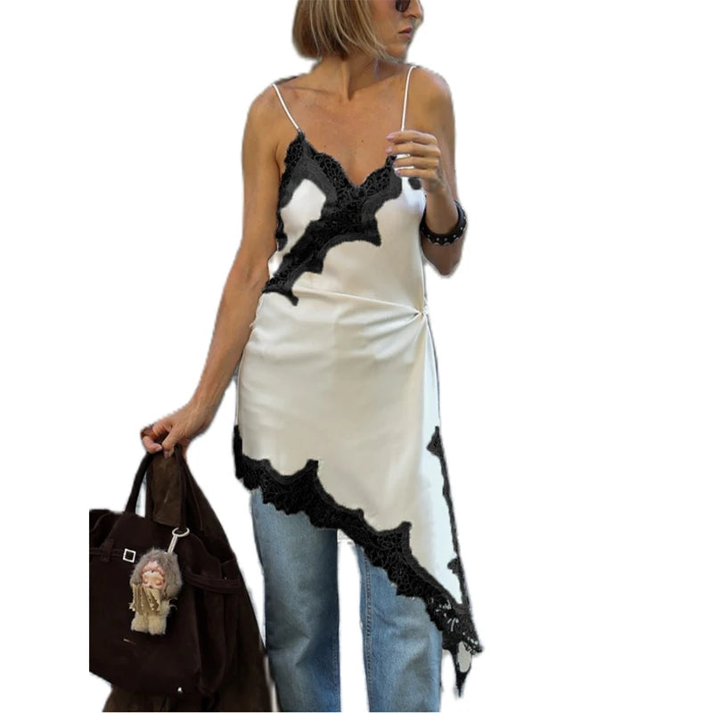 Floral Lace Satin High Low Top™