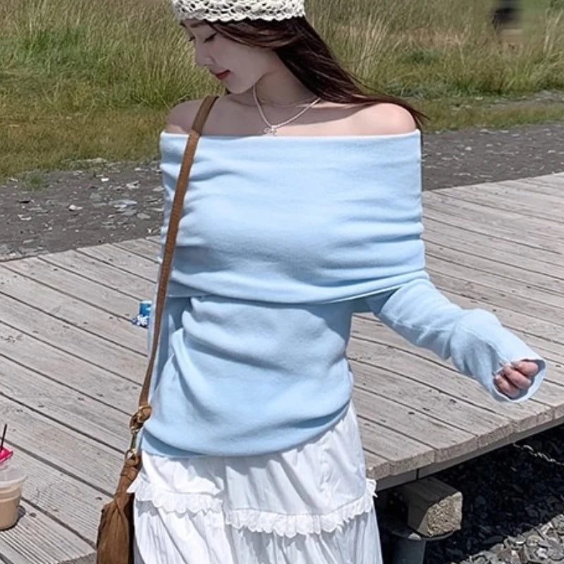 Chic Cozy Off-Shoulder Knit Pullover™