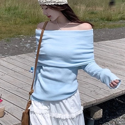 Chic Cozy Off-Shoulder Knit Pullover™