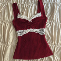 Retro Lace Trim Crop Top™