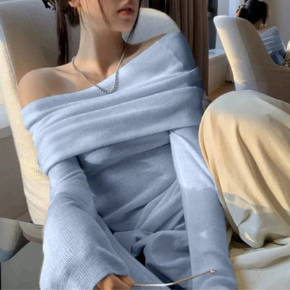 Chic Cozy Off-Shoulder Knit Pullover™