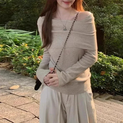 Chic Cozy Off-Shoulder Knit Pullover™