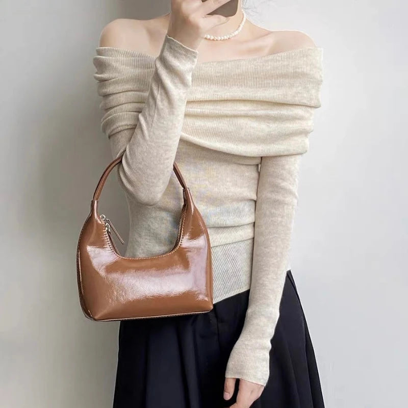 Chic Cozy Off-Shoulder Knit Pullover™