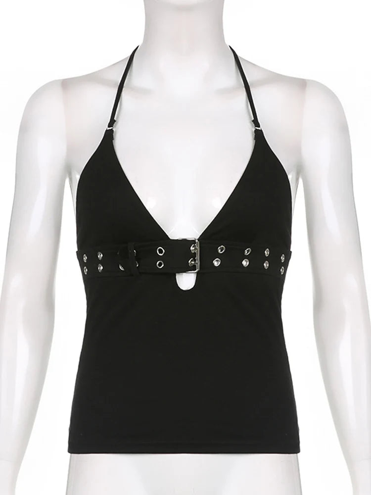 Stylish Backless Bandage Crop Top™